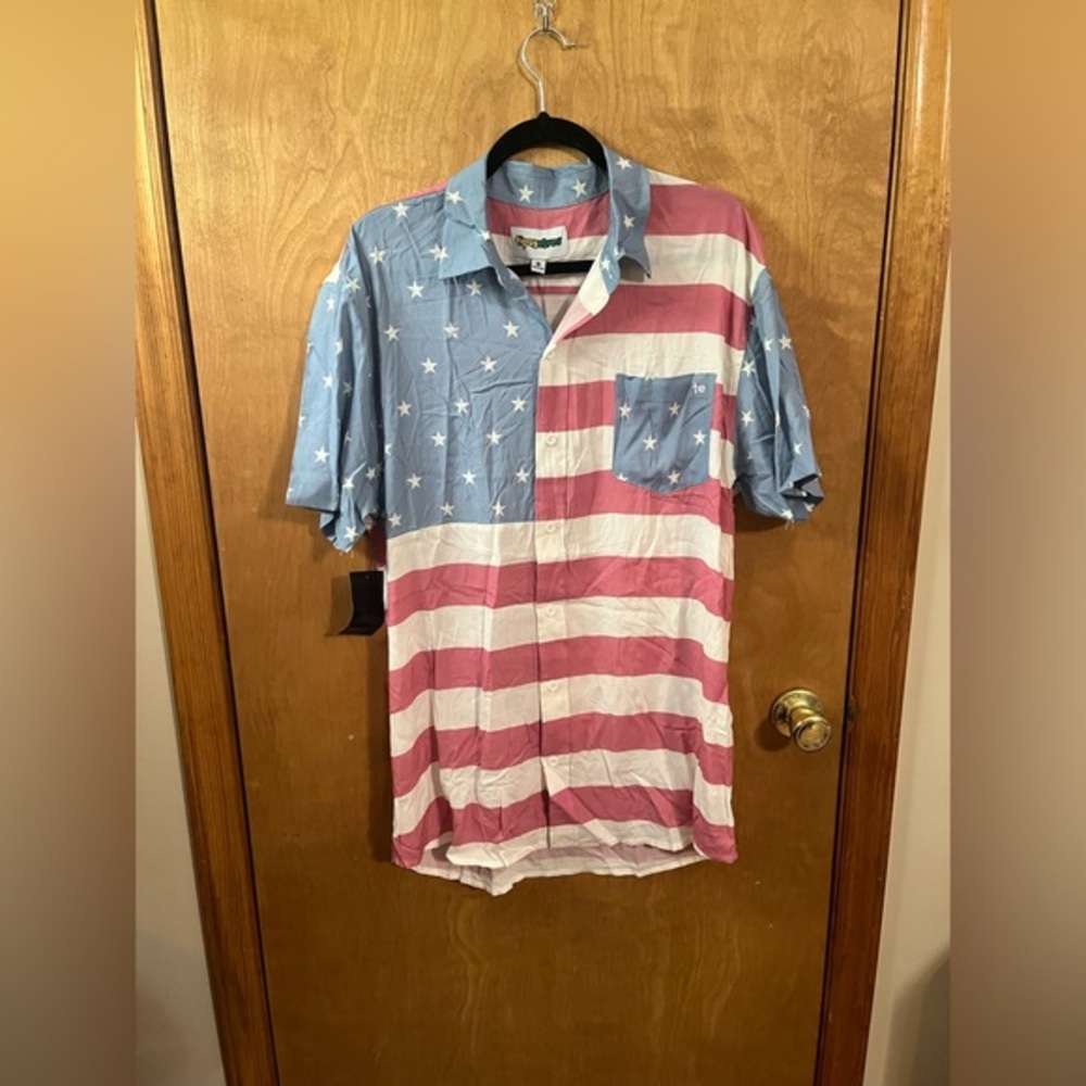 Tipsy Elves Red, White, and Blue Star Shirt it’s is New